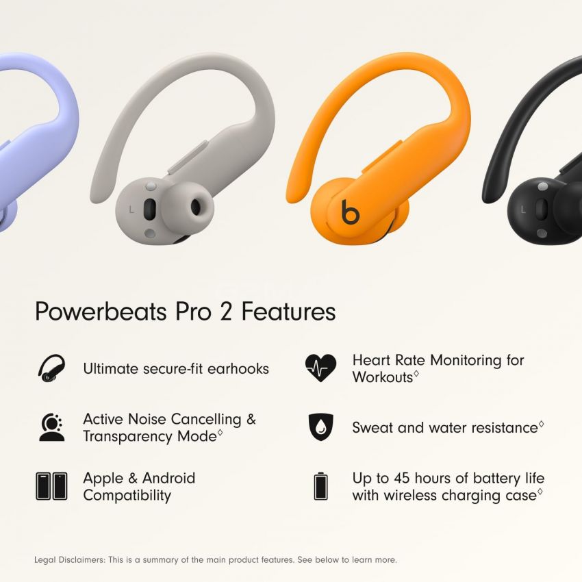 Beats Powerbeats Pro 2 Wireless Bluetooth Earbuds - Electric Orange