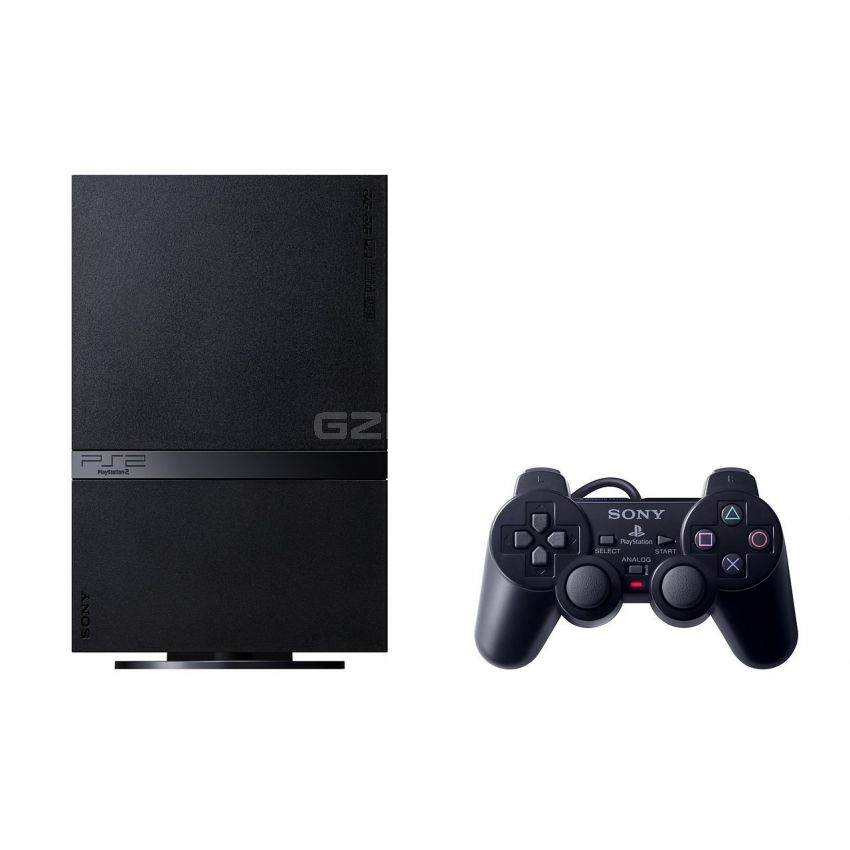 Second-Hand: Used SONY PlayStation 2 Slim Game Console, Bulit-in Games Unlocked Version, Black - PS2