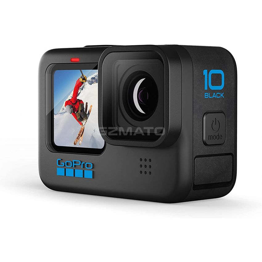 GoPro HERO10 Black - Waterproof Action Camera with Front LCD and Touch Rear Screens, 5.3K60 Ultra HD Video, 23MP Photos, 1080p Live Streaming, Webcam, Stabilization