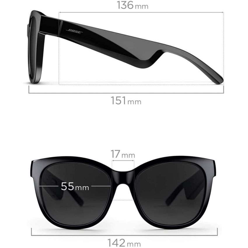 Bose Frames Soprano - Cat Eye Polarized, Bluetooth Audio Sunglasses – Black