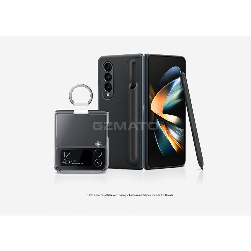 SAMSUNG Galaxy Z Flip4 Cell Phone, Factory Unlocked Android Smartphone, Flex Mode, Hands Free Camera, Compact, Foldable Design, Informative Cover Screen