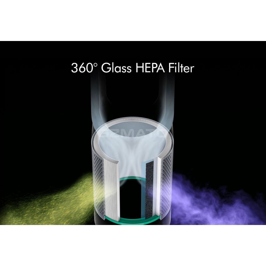 Dyson Pure Cool Link Tower WiFi-Enabled Air Purifier, TP03 Black/ Silver