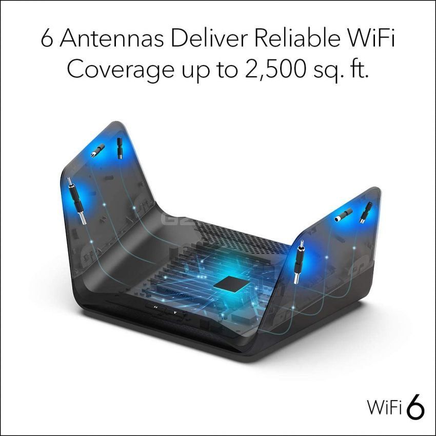 NETGEAR Nighthawk 8-Stream Tri-band AX8 Wi-Fi 6 Router (RAX70) – AX6600 Wireless Speed (Up to 6.6 Gbps) | 2,500 Square Feet Coverage