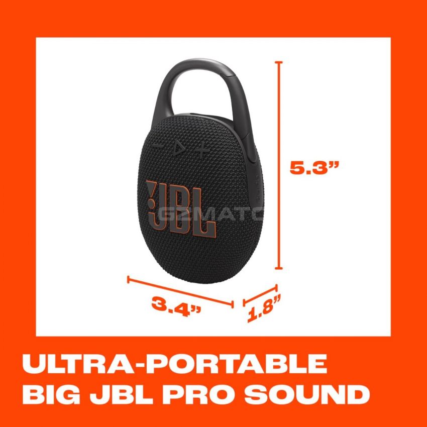 JBL Clip 5 - Ultra-Portable, Waterproof & Dustproof Bluetooth Speaker