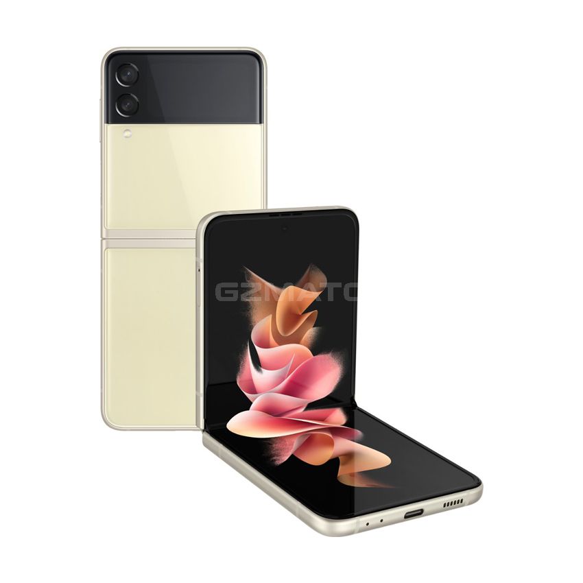 Samsung - Galaxy Z Flip3 5G 128GB Factory Unlocked Global Carrier Network - Cream