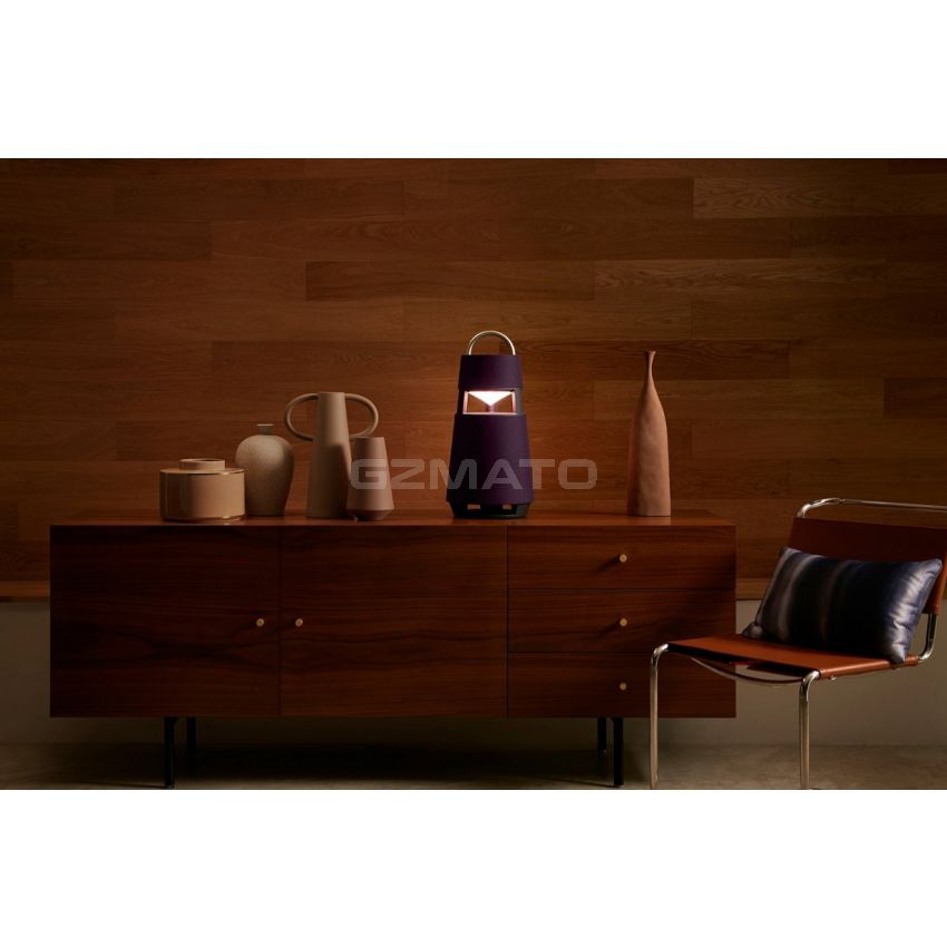 LG - XBOOM 360 Portable Bluetooth Omnidirectional Speaker - Burgundy