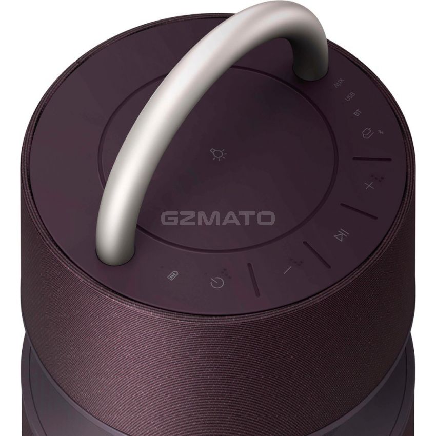 LG - XBOOM 360 Portable Bluetooth Omnidirectional Speaker - Burgundy