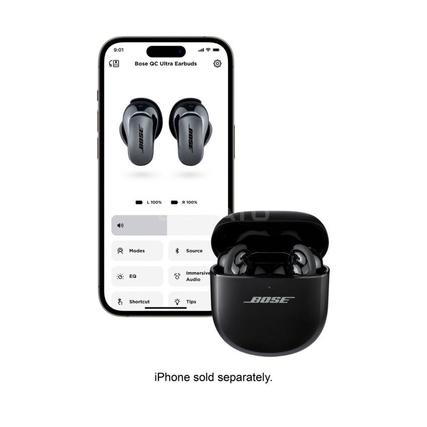 Bose - QuietComfort Ultra Wireless Noise Cancelling In-Ear Earbuds - Black