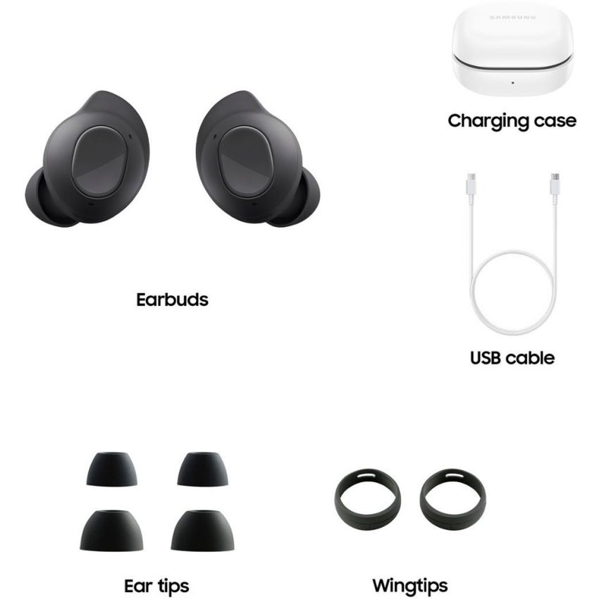 Samsung - Galaxy Buds FE Wireless Earbud Headphones - Graphite