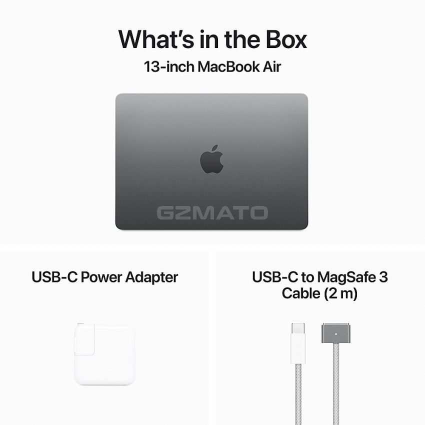 MacBook Air 13-inch Laptop - Apple M3 chip - 16GB Memory - 512GB SSD (Latest Model) - Space Gray