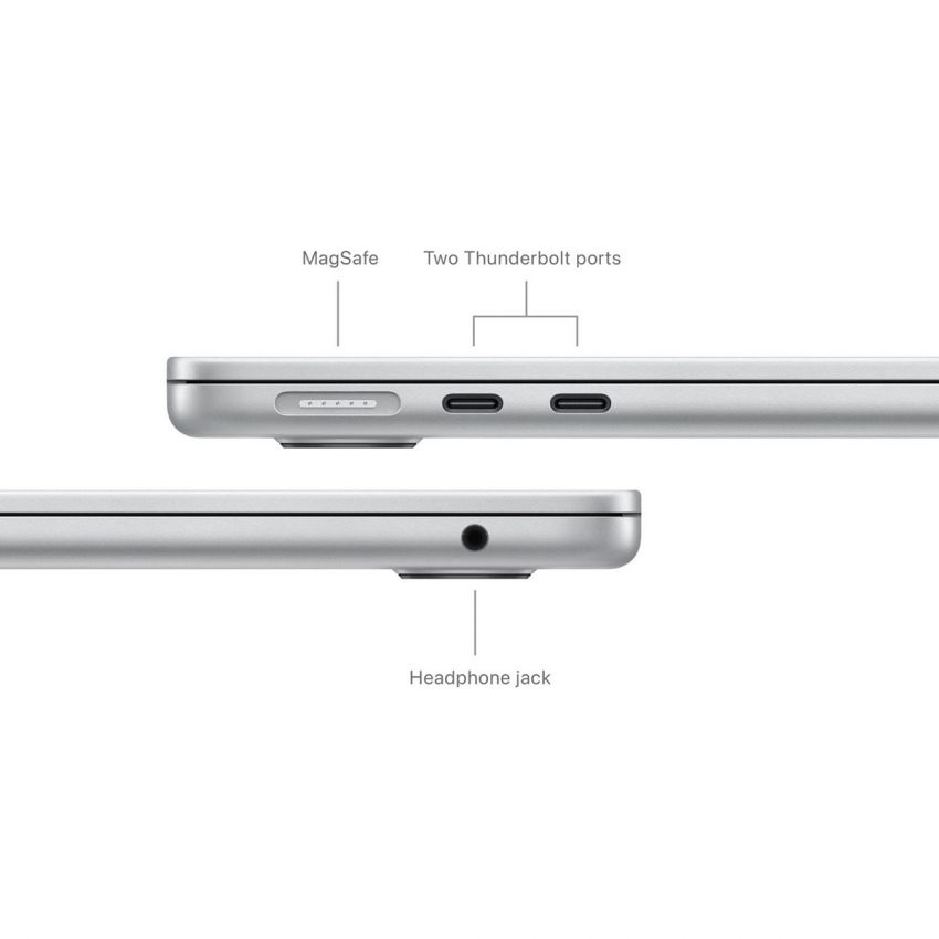 MacBook Air 13-inch Laptop - Apple M3 chip - 16GB Memory - 256GB SSD (Latest Model) - Silver