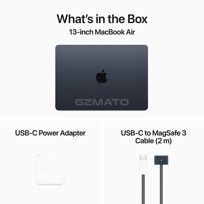 MacBook Air 13-inch Laptop - Apple M3 chip - 16GB Memory - 256GB SSD (Latest Model) - Midnight