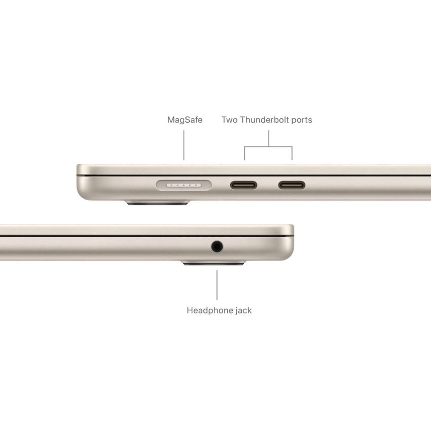 MacBook Air 15-inch Laptop - Apple M3 chip - 16GB Memory - 256GB SSD - Starlight