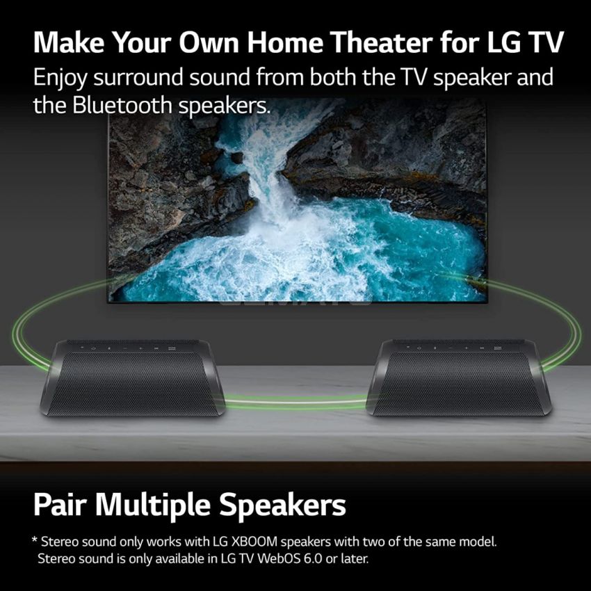 LG XBOOM Go Portable Bluetooth Speaker XG7QBK - LED Lighting and up to 24-Hour Battery, Black