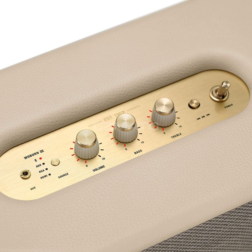 Marshall Woburn III Bluetooth Wireless Speaker - Cream