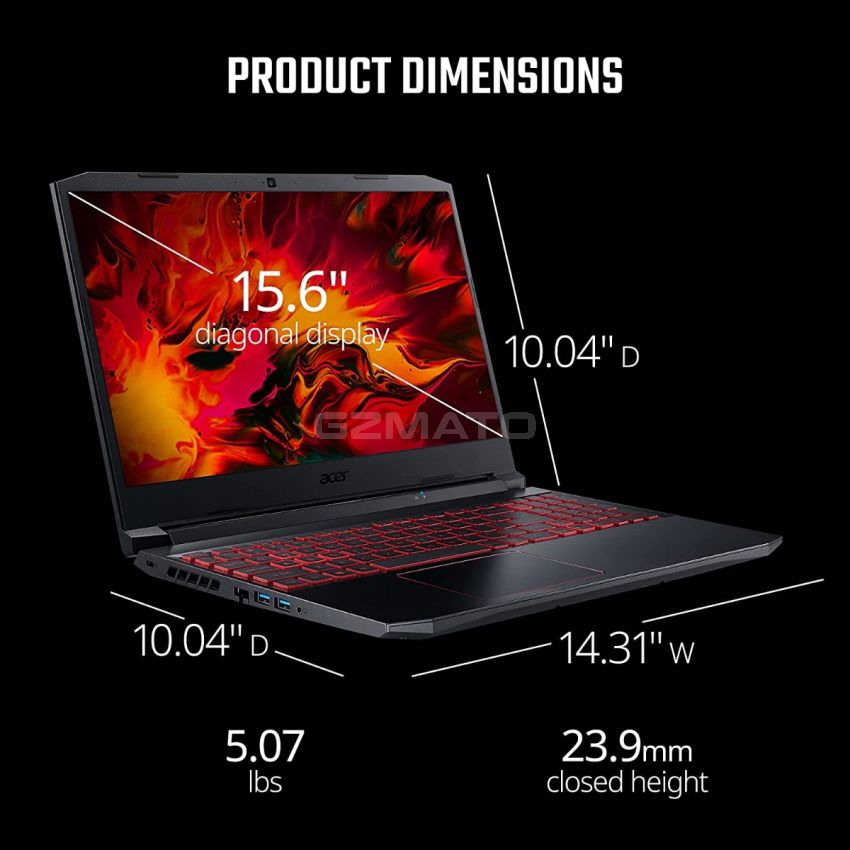 Acer Nitro 5 AN515-55-53E5 Gaming Laptop | Intel Core i5-10300H | NVIDIA GeForce RTX 3050 Laptop GPU | 15.6