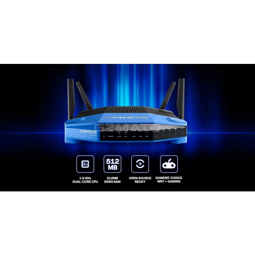 Linksys WRT1900ACS Open Source Dual-Band Gigabit WiFi Wireless Router ,Black