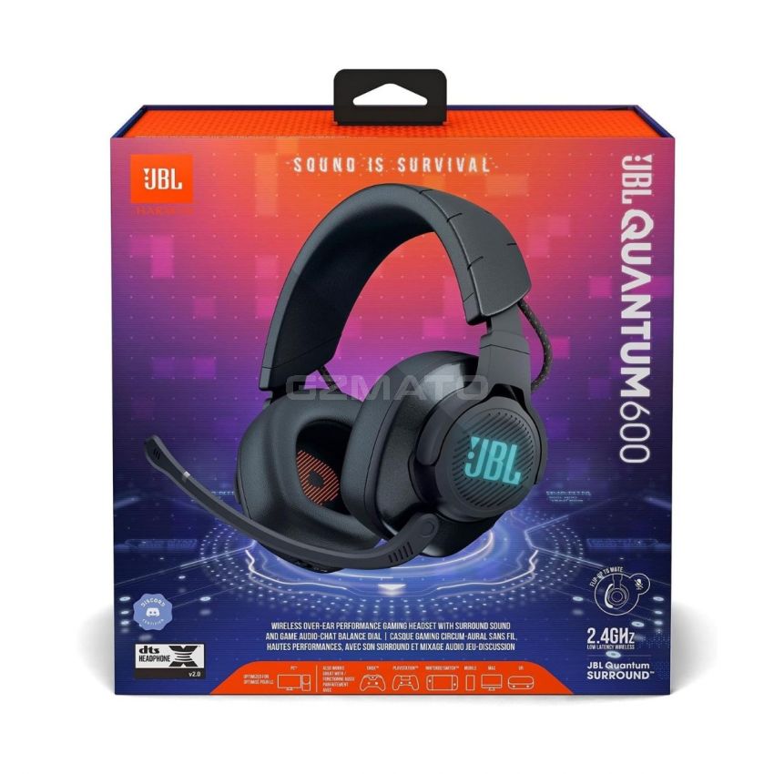 JBL Quantum 600, Wireless Over-Ear Performance Gaming Headset, Black