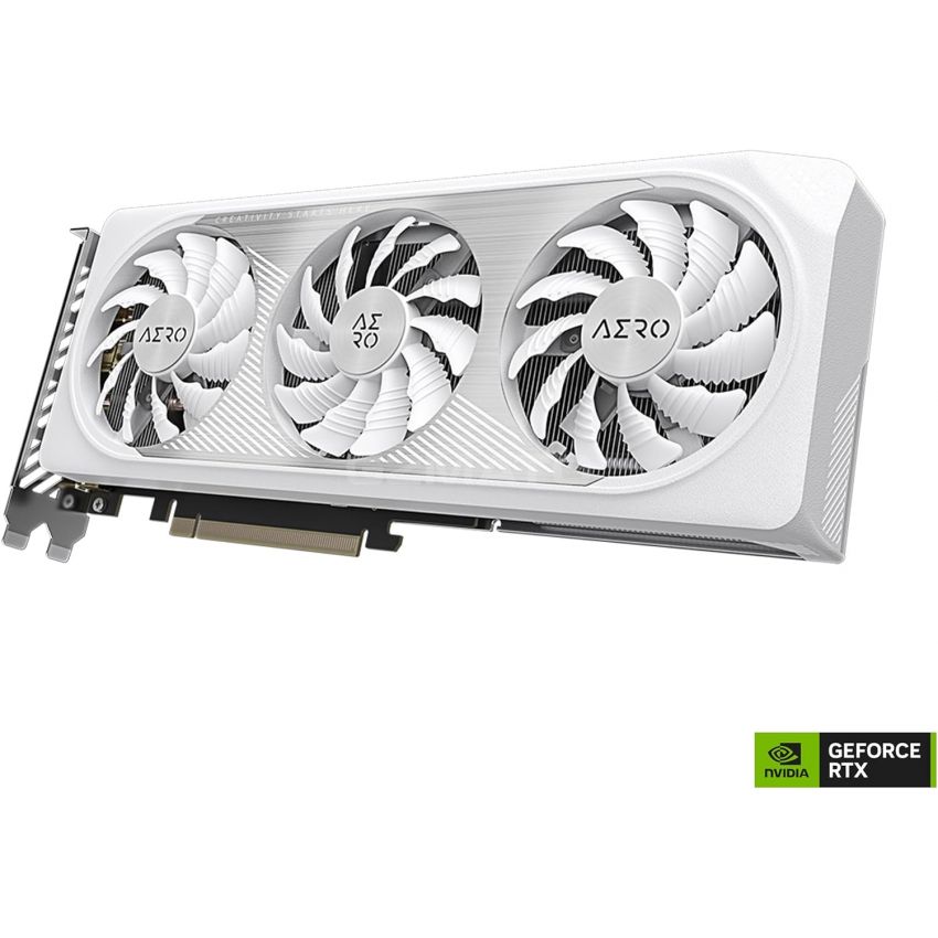 GIGABYTE GeForce RTX 4060 AERO OC 8G Graphics Card, 3X WINDFORCE Fans, 8GB 128-bit GDDR6, GV-N4060AERO OC-8GD Video Card