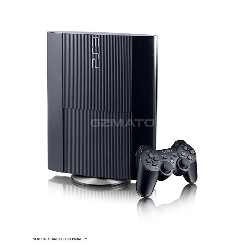 Second-Hand: Used PlayStation 3 500GB Game Console - PS3 Slim 3000/ 4000 Series Original Built-in Games, Could Be Upgrade a Hard Drive - Black