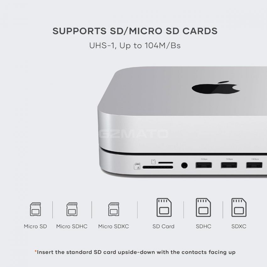 Satechi Stand & Hub For Mac Mini / Studio With NVMe SSD Enclosure