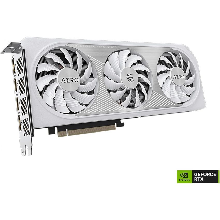 GIGABYTE GeForce RTX 4060 AERO OC 8G Graphics Card, 3X WINDFORCE Fans, 8GB 128-bit GDDR6, GV-N4060AERO OC-8GD Video Card