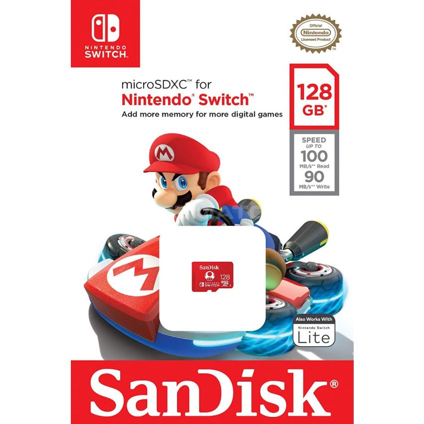 SanDisk 128GB MicroSDXC Card, Licensed for Nintendo Switch - SDSQXAO-128G-GNCZN