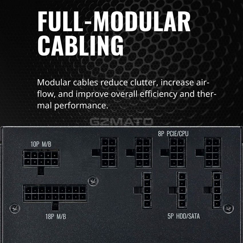 Cooler Master V550 Gold V2 Full Modular,550W, 80+ Gold Efficiency, Semi-fanless Operation, 16AWG PCIe high-Efficiency Cables