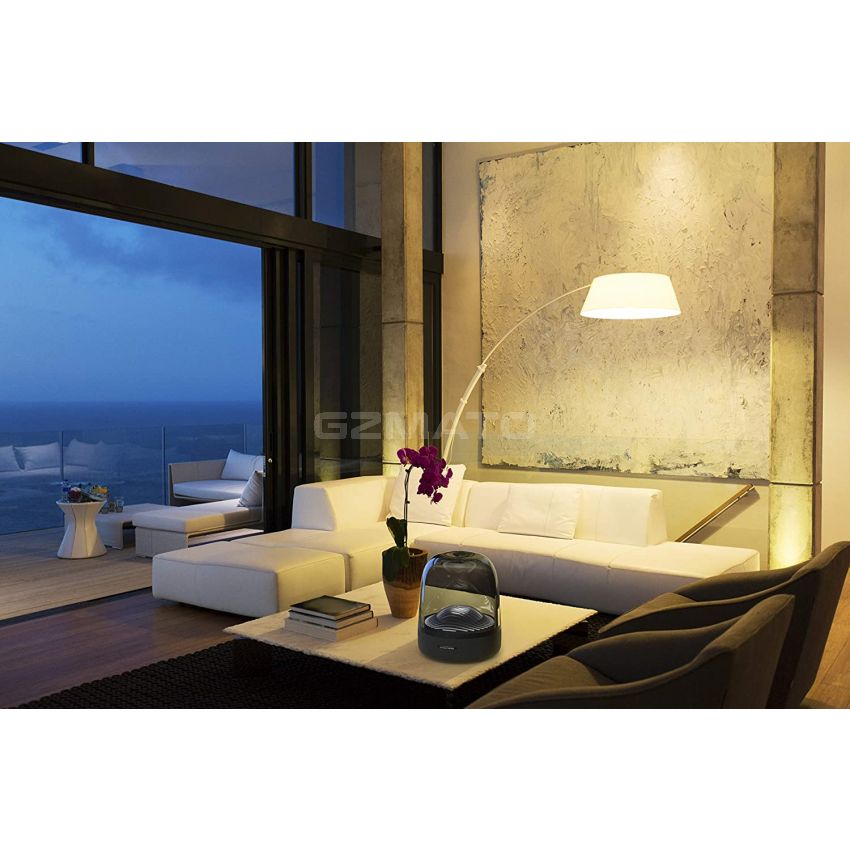 Harman Kardon Aura Studio 3 - Elegant, BT Wireless Speaker with Premium Design and Ambient Lighting - Black