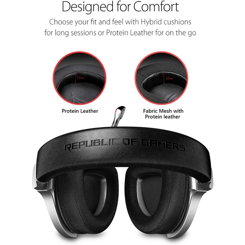ASUS Gaming Headset ROG DELTA | Headset with Mic and Hi-Res ESS Quad-DAC | Compatible Gaming Headphones for PC, Mac, PS4, Xbox One | Aura Sync RGB Lighting