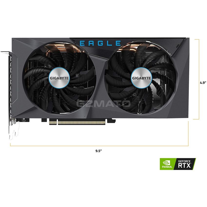 GIGABYTE GeForce RTX 3060 Eagle OC 12G Graphics Card, 2X WINDFORCE Fans, 12GB 192-bit GDDR6, GV-N3060EAGLE OC-12GD Video Card