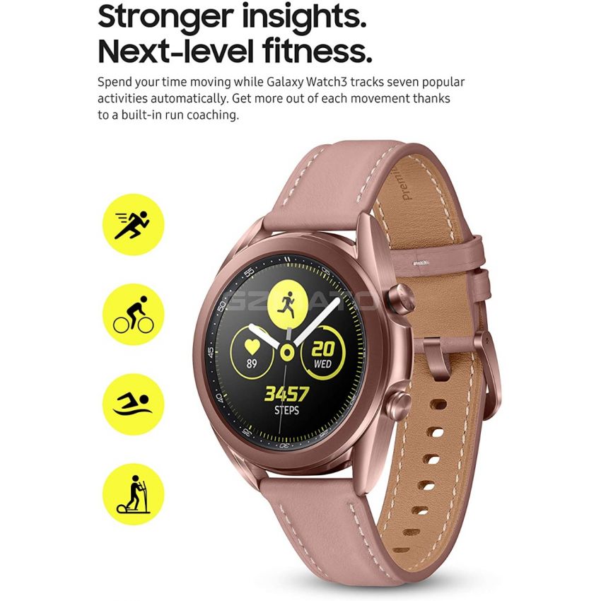 Samsung Galaxy Watch 3  (41mm, GPS, Bluetooth) Smart Watch with Advanced Health Monitoring, Fitness Tracking, and Long Lasting Battery - Mystic Bronze (HK Version)