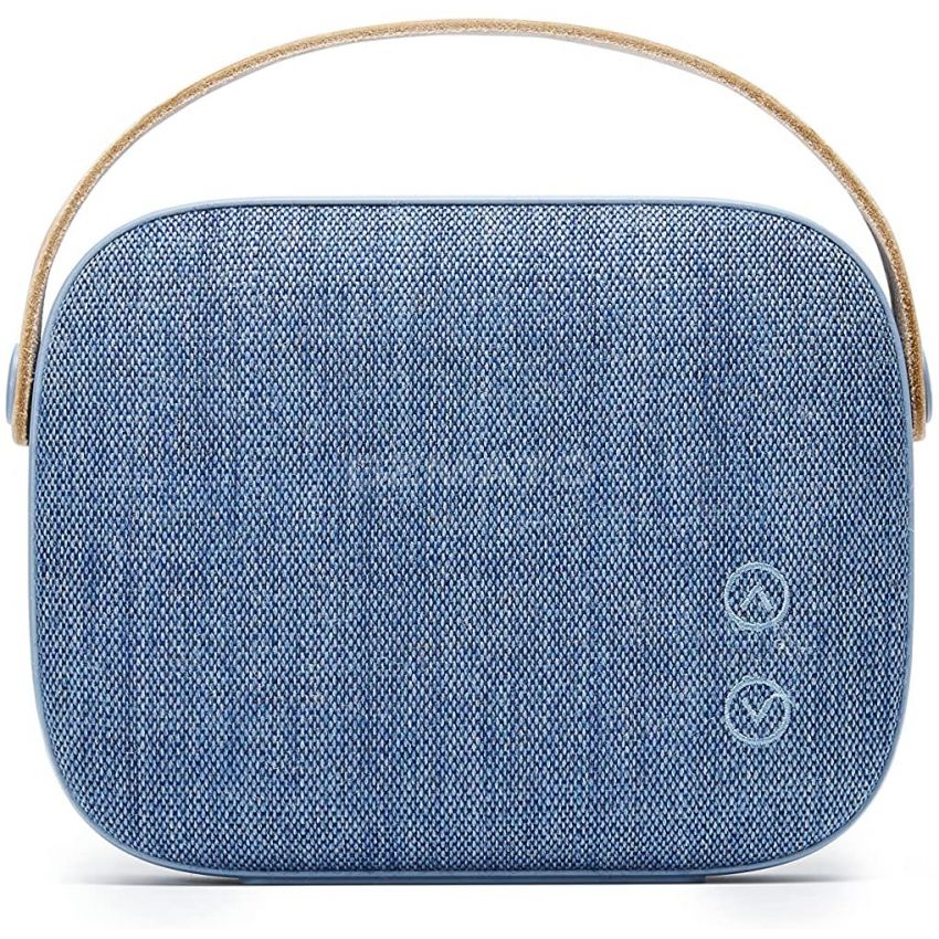 Vifa Helsinki Bluetooth Speaker, Hi-Resolution Bluetooth 4.0 Wireless Speakers, Portable Mini Speaker in Handle Bag Look, High-Performance Private Speaker with Stylish Appearance (2022 Version Aqua Blue)