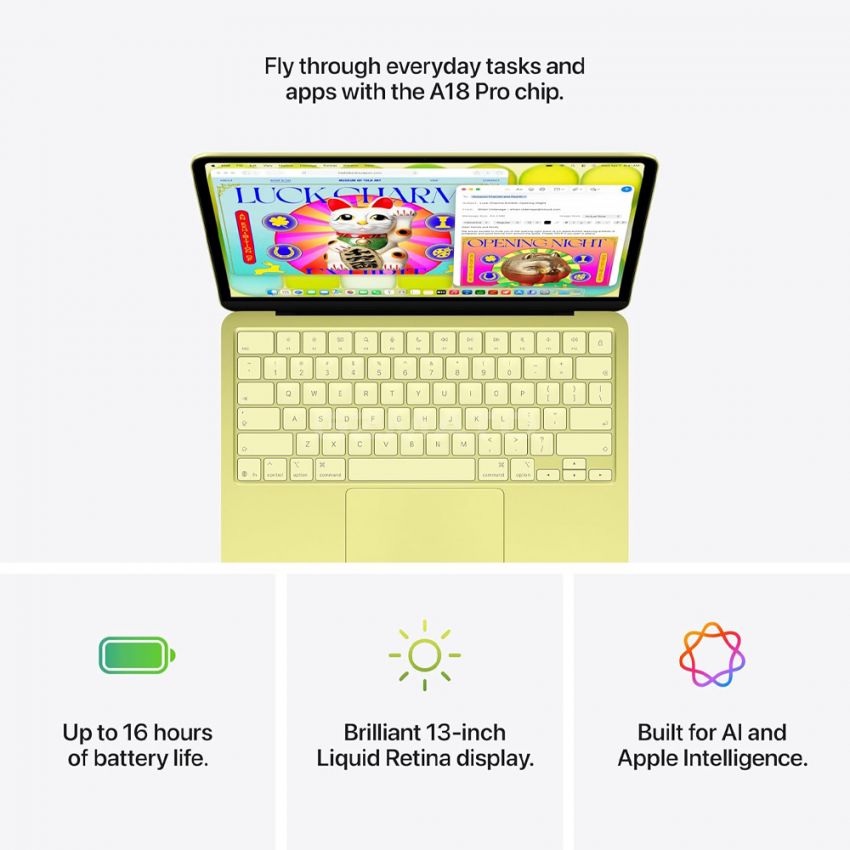 Apple - MacBook Neo 13-inch Laptop - A18 Pro chip with 6‑core CPU and 5‑core GPU - Budget-Friendly