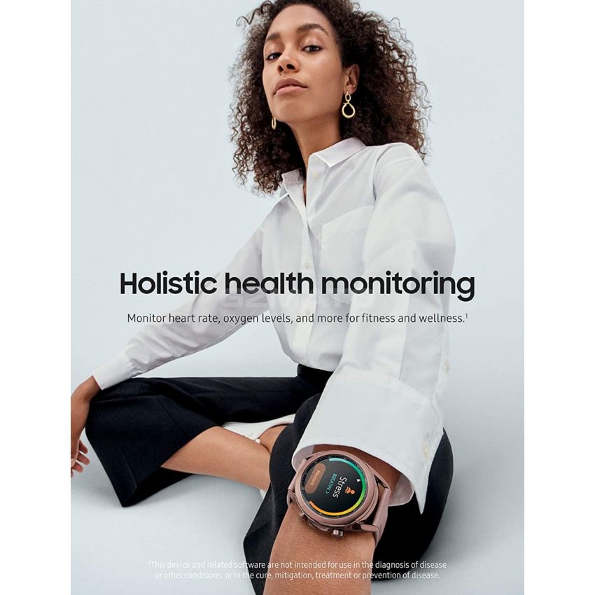 Samsung Galaxy Watch 3  (41mm, GPS, Bluetooth) Smart Watch with Advanced Health Monitoring, Fitness Tracking, and Long Lasting Battery - Mystic Bronze (HK Version)
