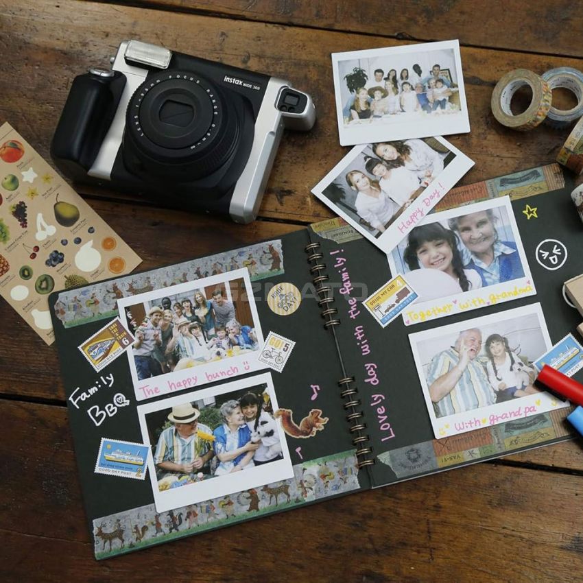 Fujifilm Instax Wide 300 Instant Film Camera (Black)