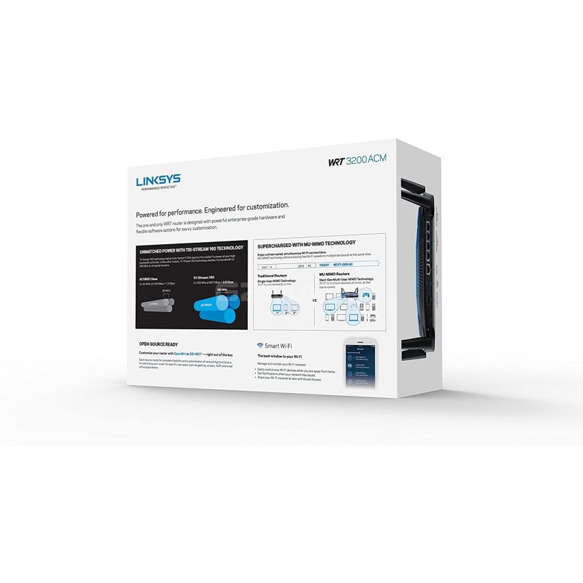 Linksys WRT3200ACM Dual-Band Open Source Router for Home (Tri-Stream Fast Wireless Wi-Fi Router, MU-MIMO Gigabit Wireless Router)