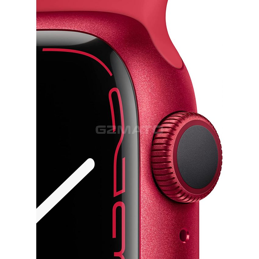 Apple Watch Series 7 Aluminum with Sport Band-Red-GPS-45mm