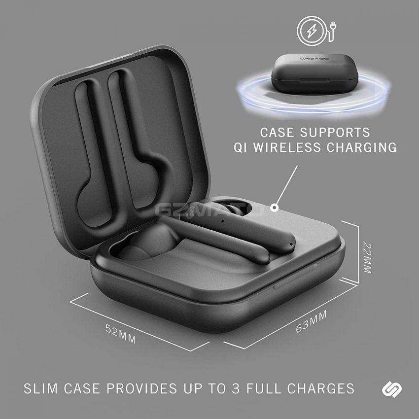 Urbanista Paris True Wireless Earphones 20H Playtime Wireless Charging Case, Bluetooth 5.0, Noise Cancelling Earphones with Touch Controls + Built-in Mic, Compatible with Android and iOS