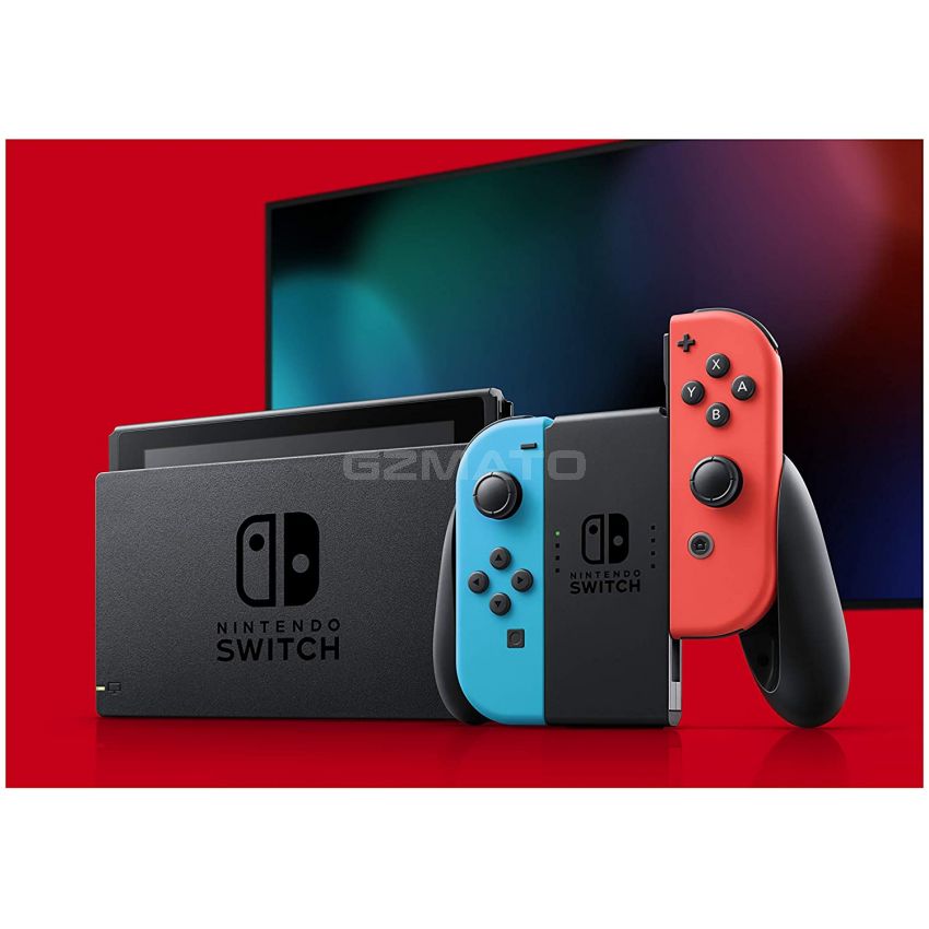 Nintendo Switch with Neon Blue and Neon Red Joy‑Con - HAC-001(-01) HK Version, English