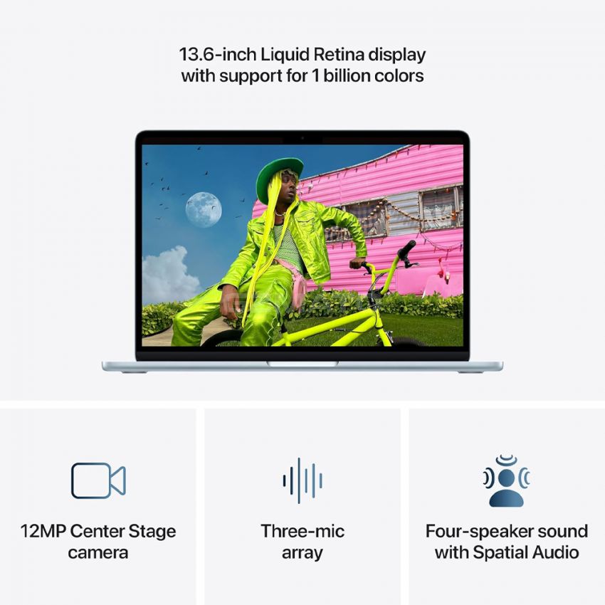 Apple - 15-inch MacBook Air M5 chip 512GB SSD 16GB Memory with 10-Core CPU 10-Core GPU - Sky Blue