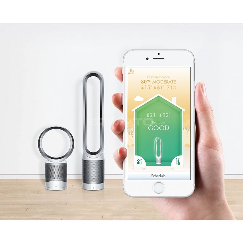 Dyson Pure Cool Link Tower WiFi-Enabled Air Purifier, TP03 Black/ Silver