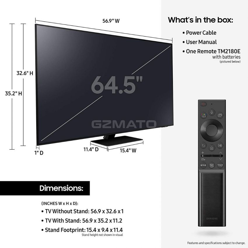 SAMSUNG 65-inch Class QN85A Series – Neo QLED 4K Smart TV (2021 Model)