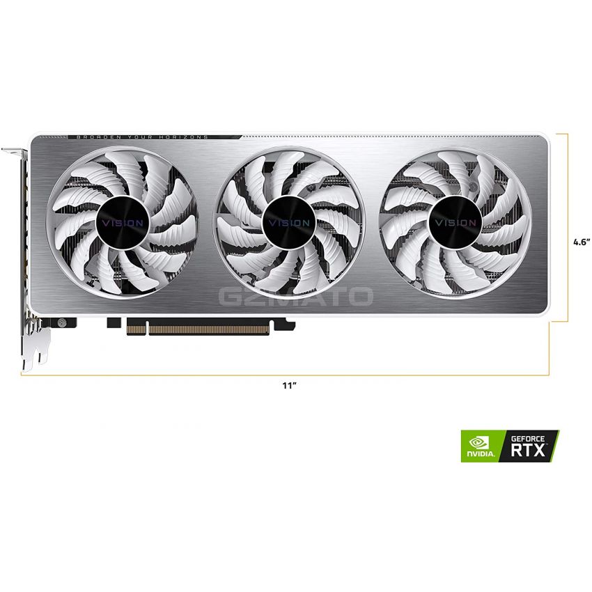 GIGABYTE GeForce RTX 3060 Vision OC 12G Graphics Card, 3X WINDFORCE Fans, 12GB 192-bit GDDR6, GV-N3060VISION OC-12GD Video Card
