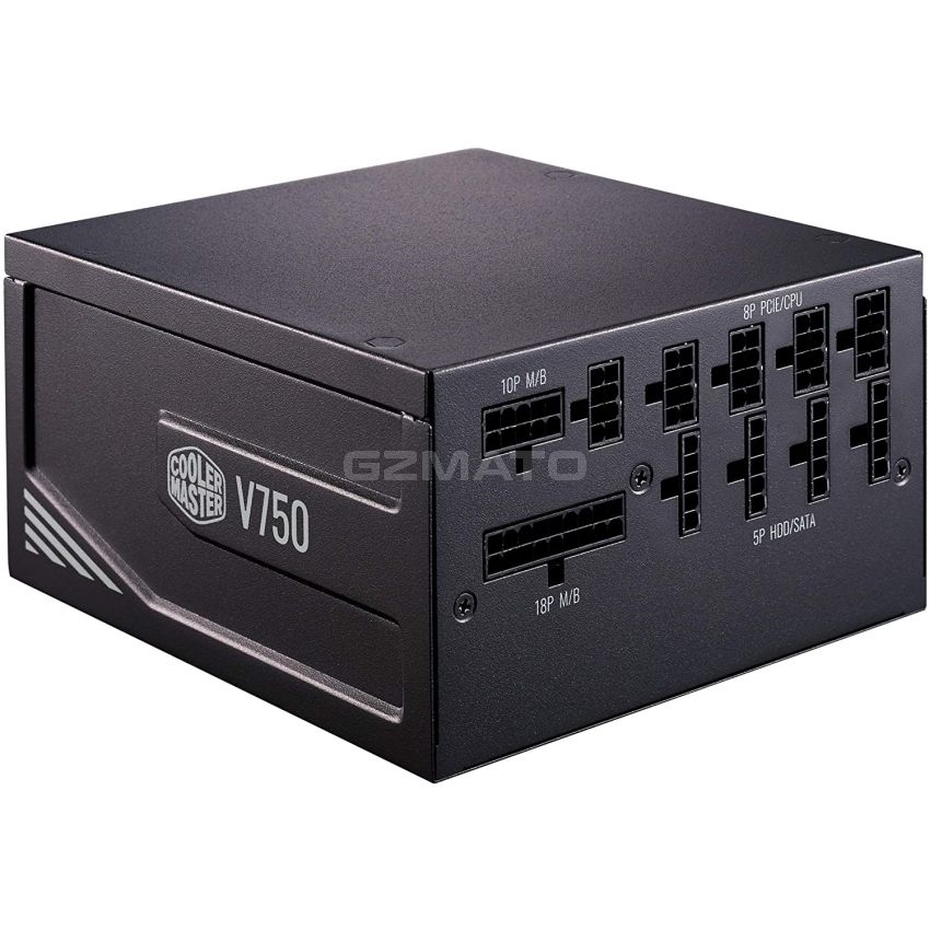 Cooler Master V750 Gold V2 Full Modular,750W, 80+ Gold Efficiency, Semi-fanless Operation, 16AWG PCIe high-Efficiency Cables