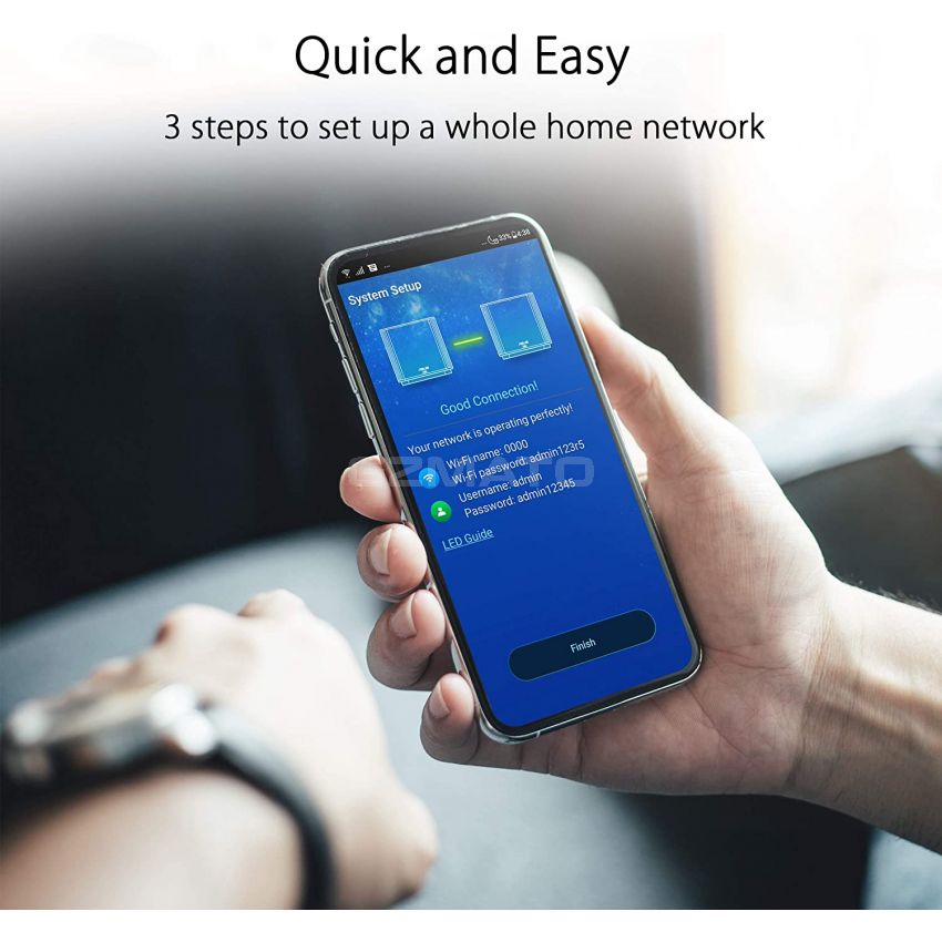 ASUS ZenWiFi AX6600 Tri-Band Mesh WiFi 6 System (XT8 2PK) - Whole Home Coverage up to 5500 sq.ft & 6+ rooms, AiMesh, Included Lifetime Internet Security, Easy Setup, 3 SSID, Parental Control - Black