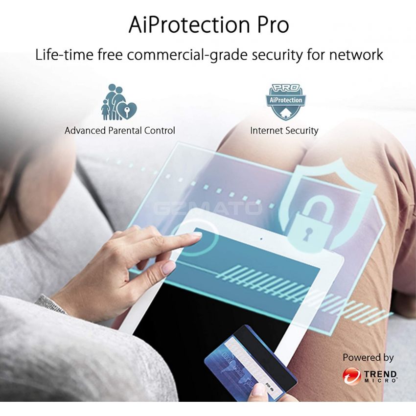 ASUS ZenWiFi AX6600 Tri-Band Mesh WiFi 6 System (XT8 2PK) - Whole Home Coverage up to 5500 sq.ft & 6+ rooms, AiMesh, Included Lifetime Internet Security, Easy Setup, 3 SSID, Parental Control