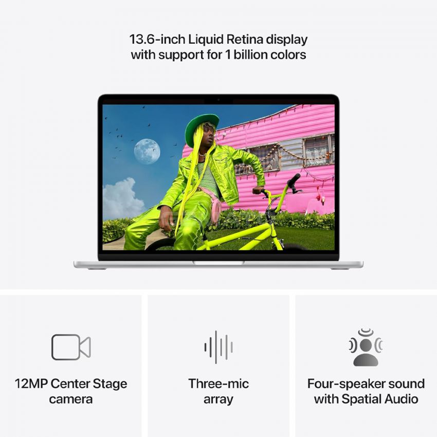 Apple - 13-inch MacBook Air M5 chip 1TB SSD 16GB Memory with 10-Core CPU 10-Core GPU, AI-Ready - Silver