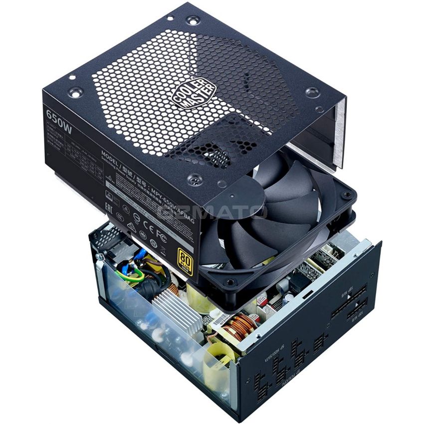 Cooler Master V650 Gold V2 Full Modular,650W, 80+ Gold Efficiency, Semi-fanless Operation, 16AWG PCIe high-Efficiency Cables