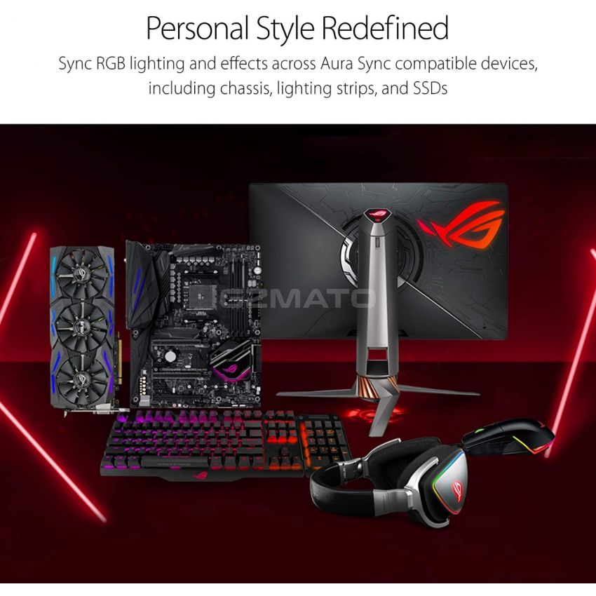 ASUS Gaming Headset ROG DELTA | Headset with Mic and Hi-Res ESS Quad-DAC | Compatible Gaming Headphones for PC, Mac, PS4, Xbox One | Aura Sync RGB Lighting